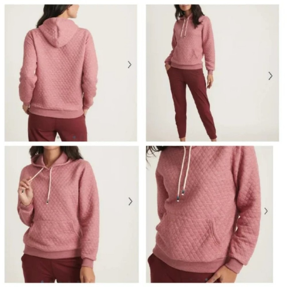 Marine Layer Women's Corbet Hoodie in Size M Quilted in Pink Heather